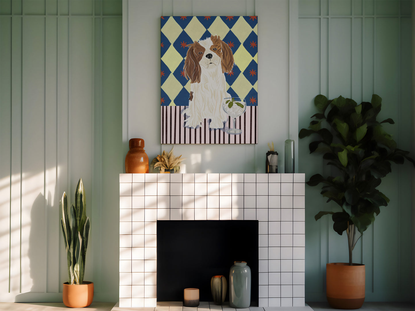 King Charles Cavalier Dog Print