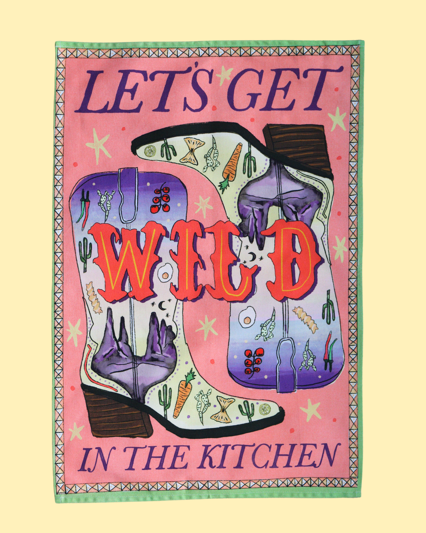 Let's Get Wild In The Kitchen Tea Towel