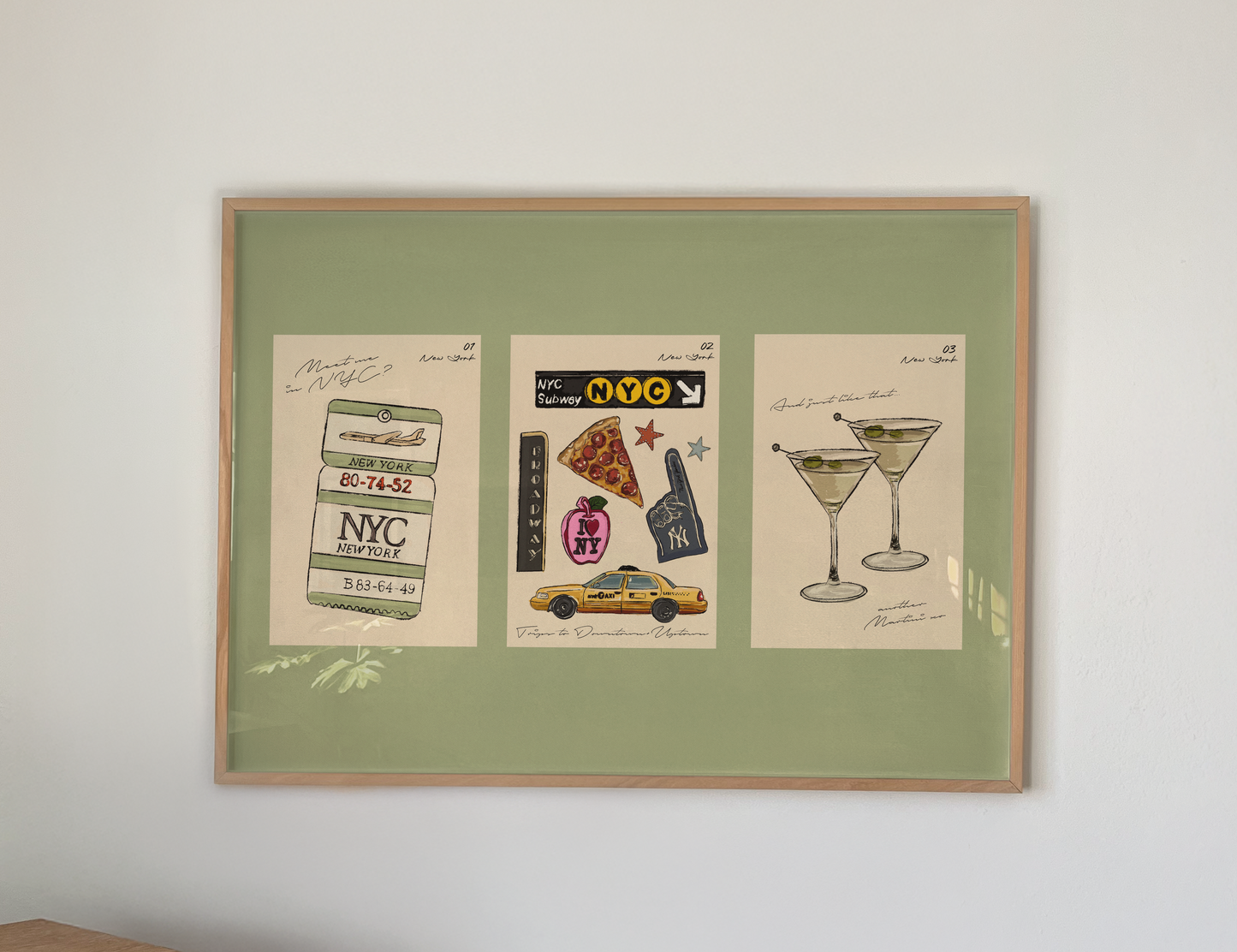 Meet me in NYC - Three Mini Landmarks Print