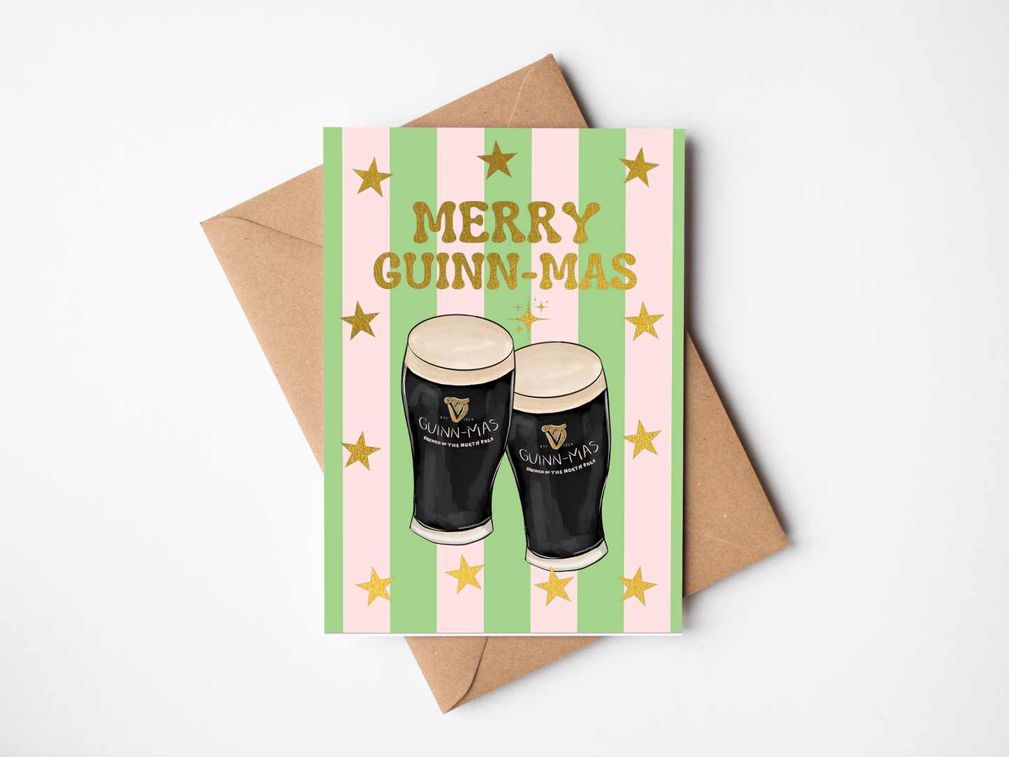 Merry Guinn-mas Greeting Cards