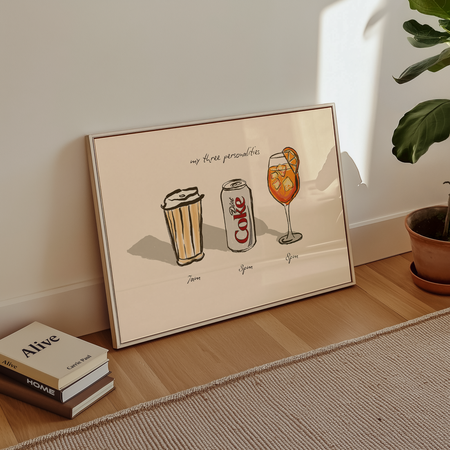 CUSTOM My Three Drink Personalities Print