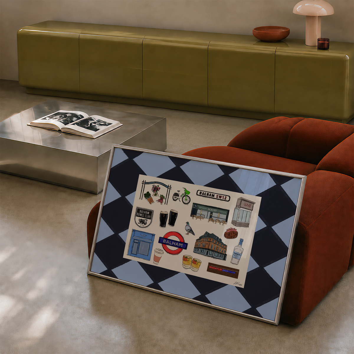 Balham Print | South London Collage Wall Art