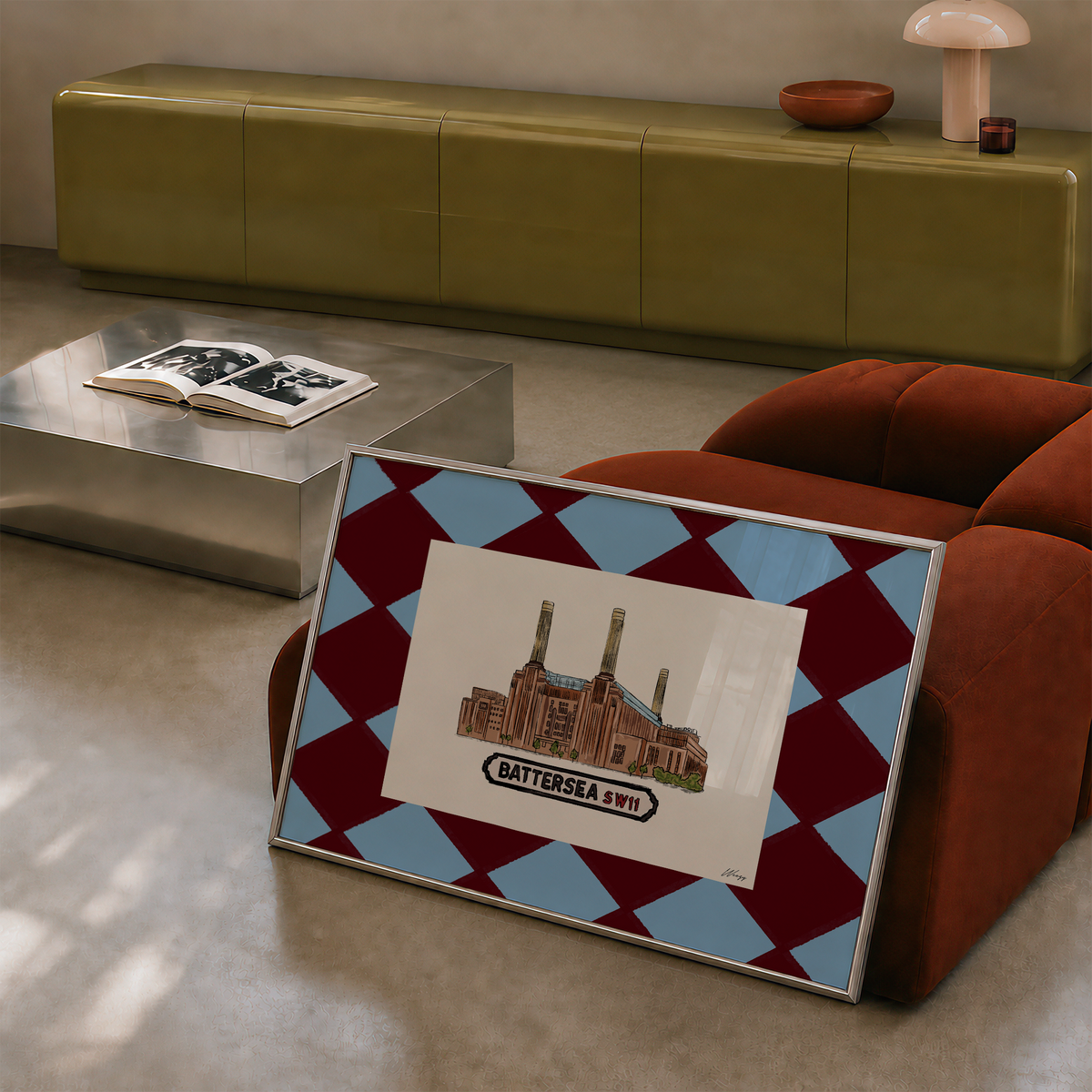 Battersea Power Station Print | South London Collage Wall Art