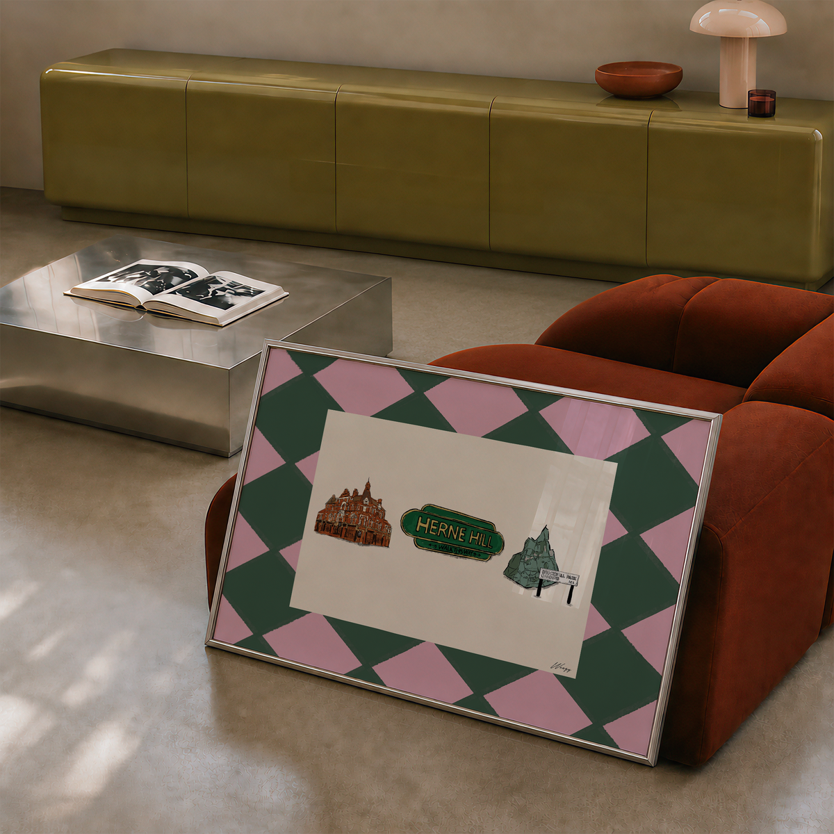 Herne Hill Print | South London Collage Wall Art