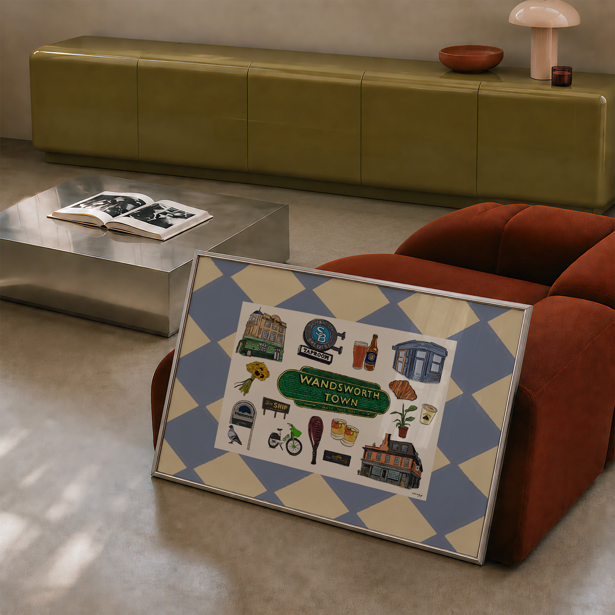 Wandsworth Print | South London Collage Wall Art