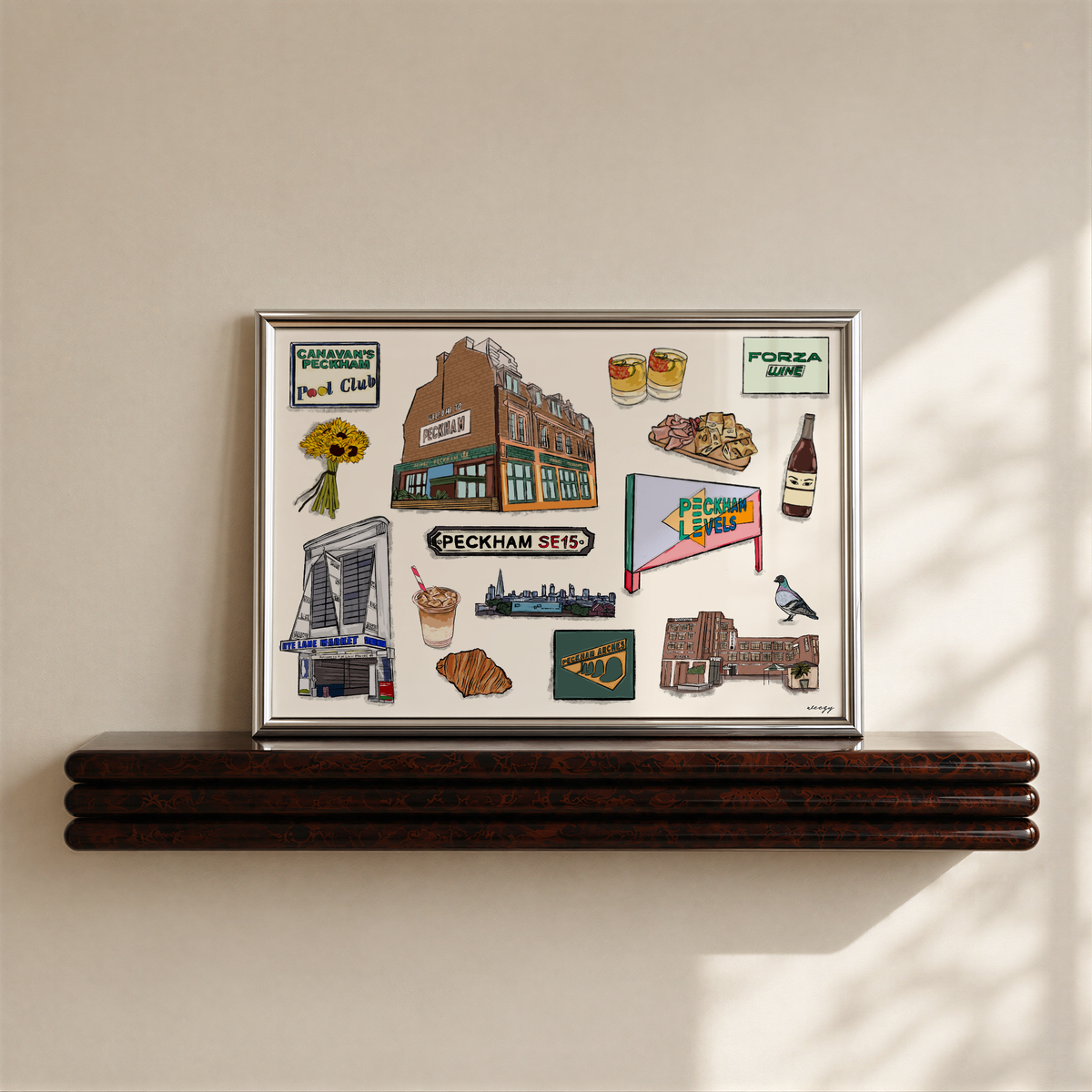 Peckham Print | South London Collage Wall Art