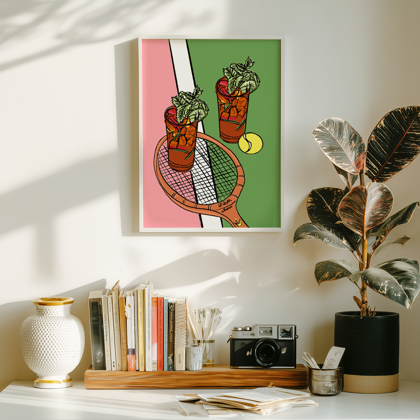 Courtside Cocktails Print