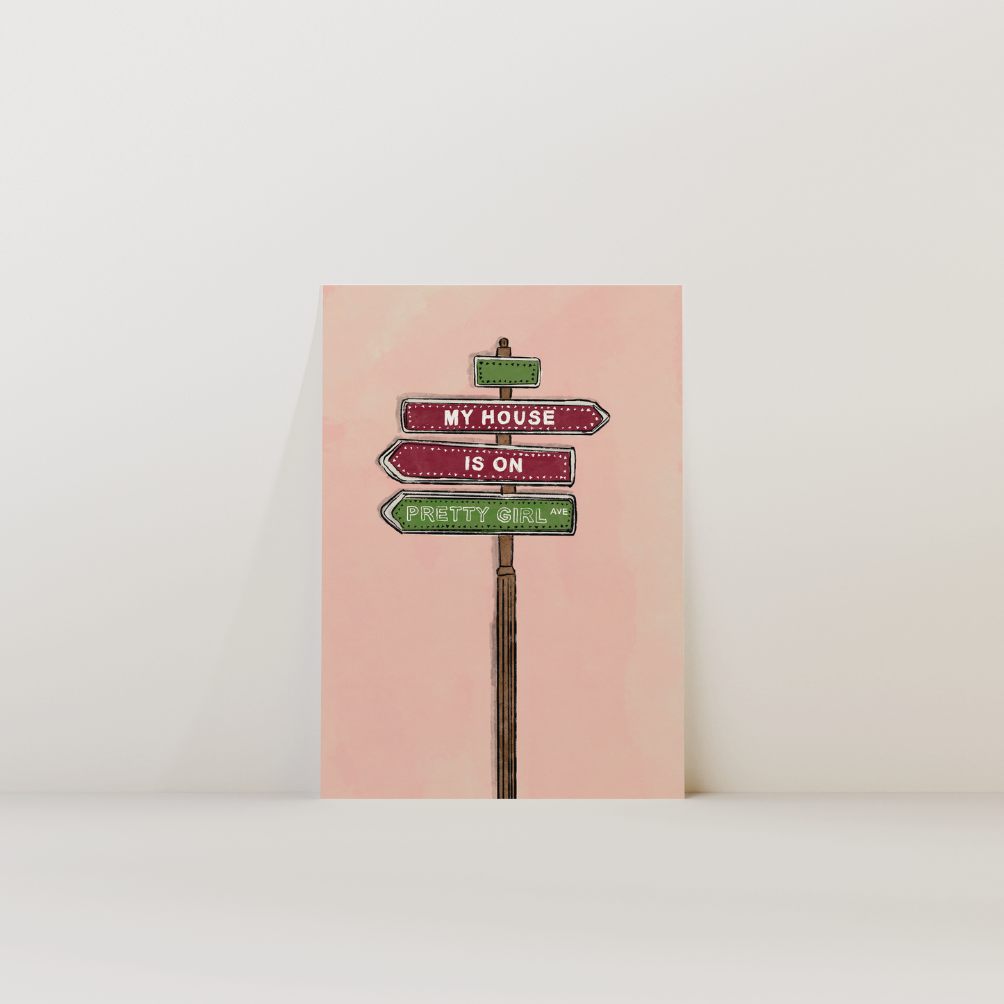 Pretty Girl Avenue Portrait Print