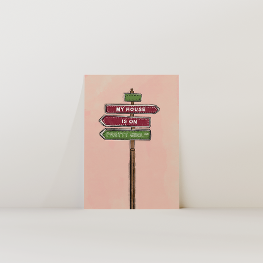 Pretty Girl Avenue Portrait Print