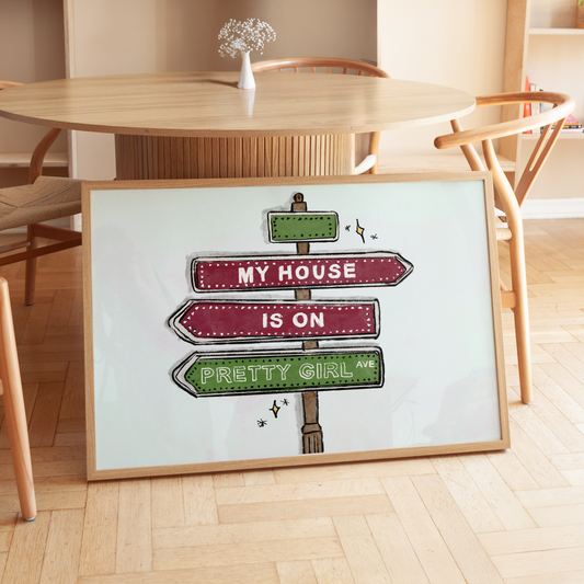 Pretty Girl Avenue Landscape Print