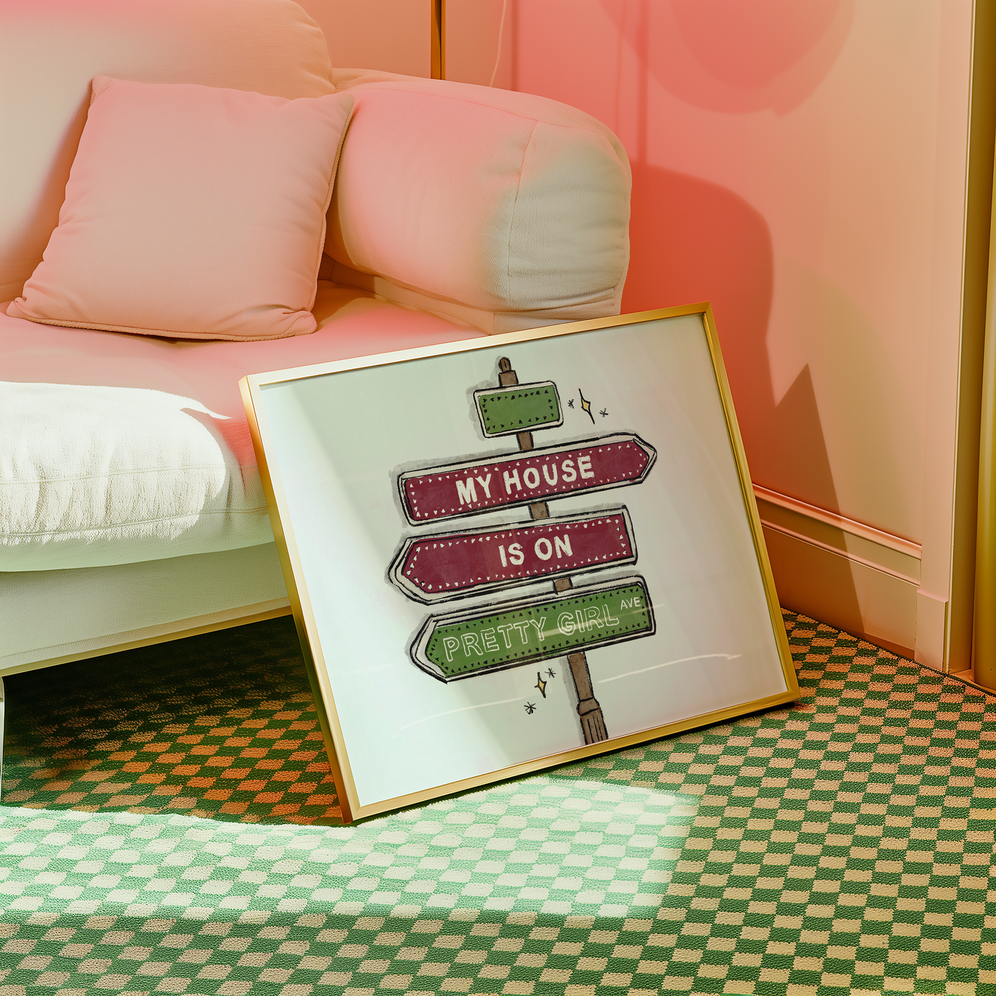 Pretty Girl Avenue Landscape Print