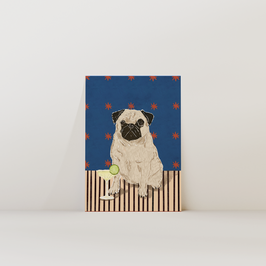 Pug Fawn Print