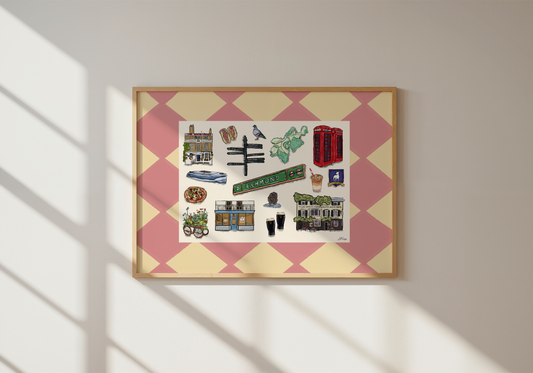 Richmond Print | South London Collage Wall Art