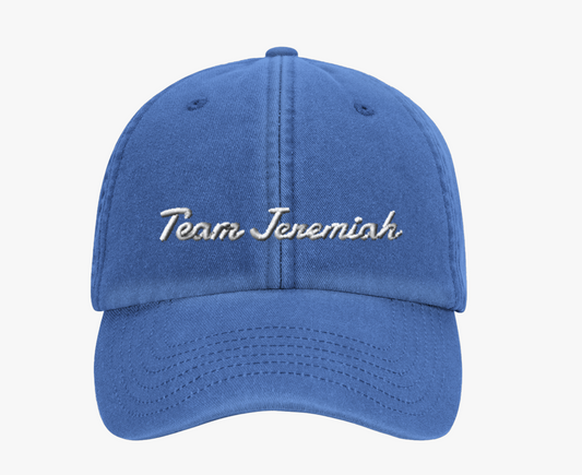 Team Jeremiah Cap (White text)