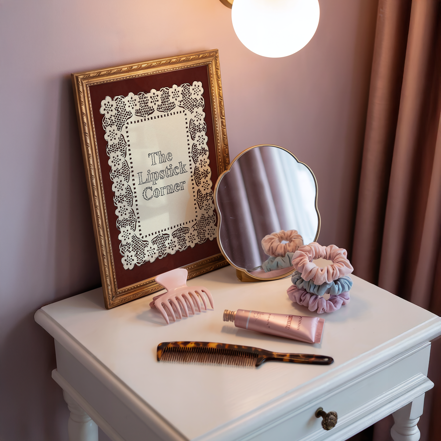 The Lipstick Corner Portrait Print