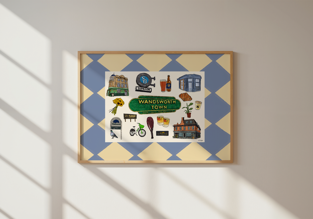 Wandsworth Print | South London Collage Wall Art