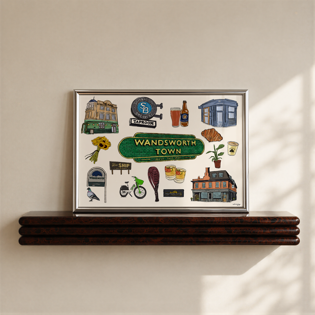 Wandsworth Print | South London Collage Wall Art