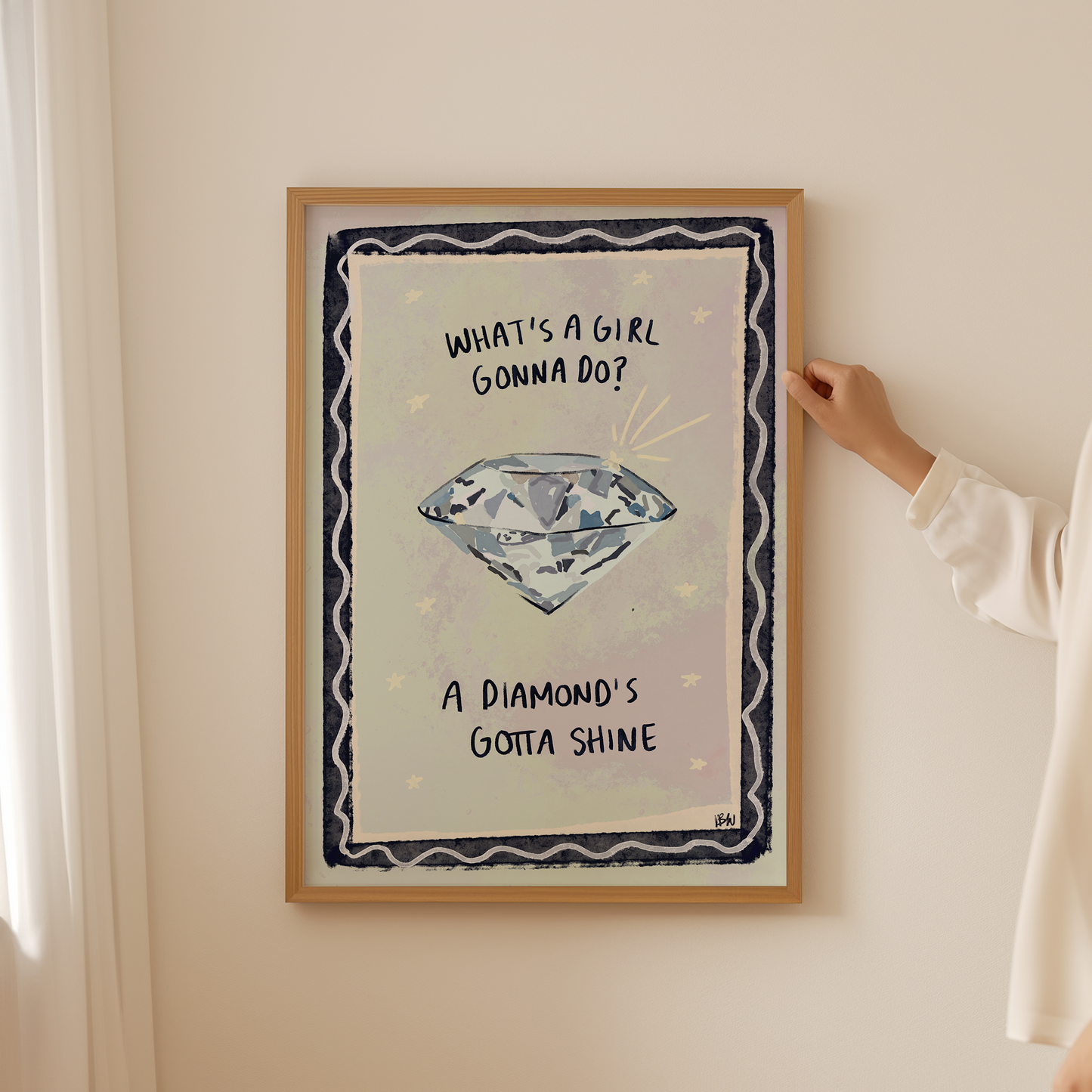 What's A Girl Gonna Do? A Diamonds Gotta Shine Print