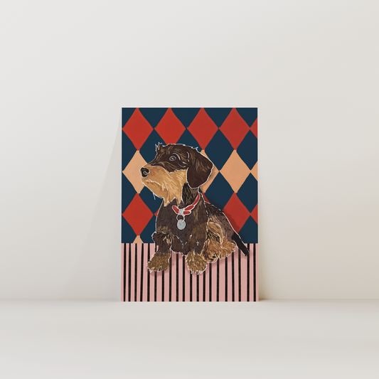 Wire-haired Dachshund Dog Print