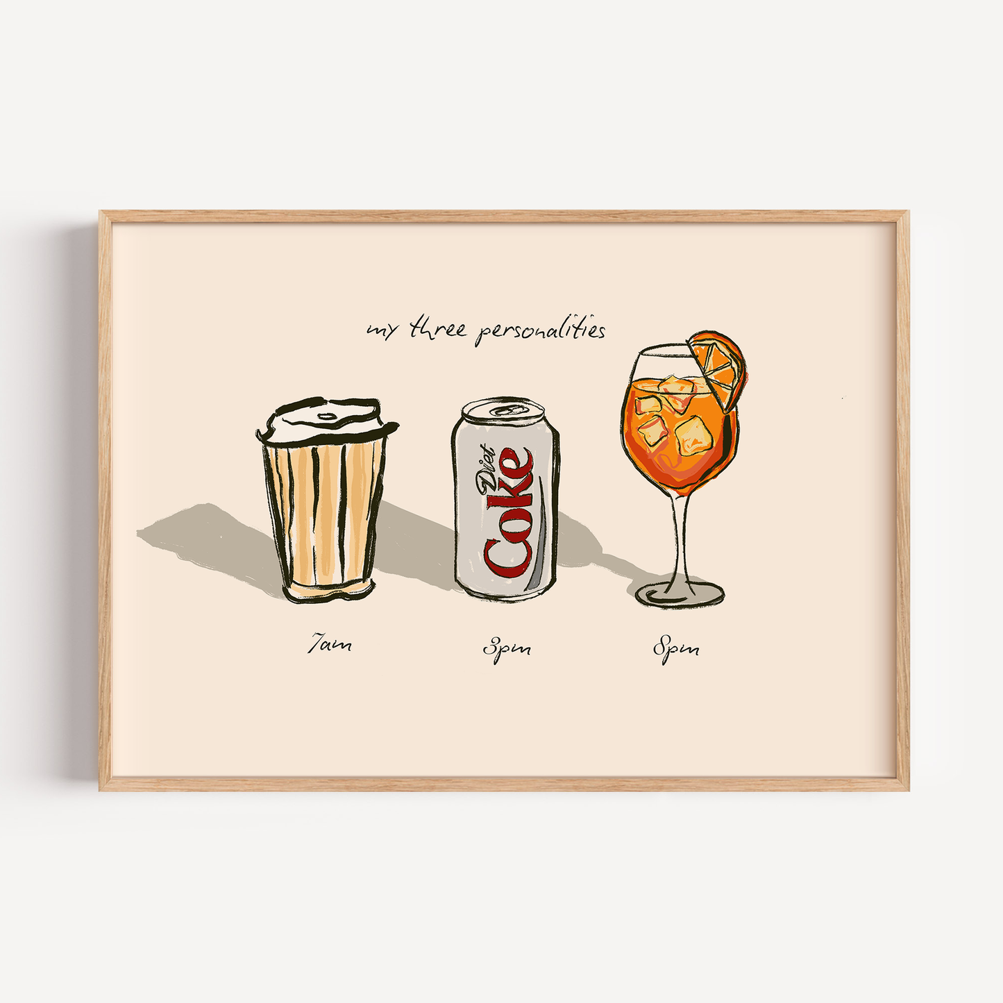 CUSTOM My Three Drink Personalities Print
