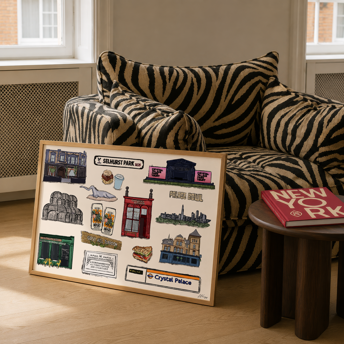 Crystal Palace Print | South London Collage Wall Art