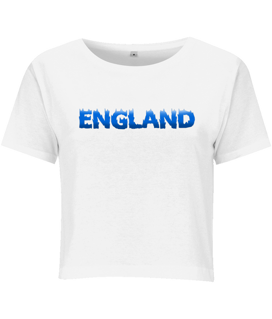 England On Fire Blue Baby Tee