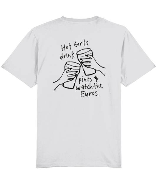 Hot Girls Drink Pints & Watch The Euros Oversized T-Shirt