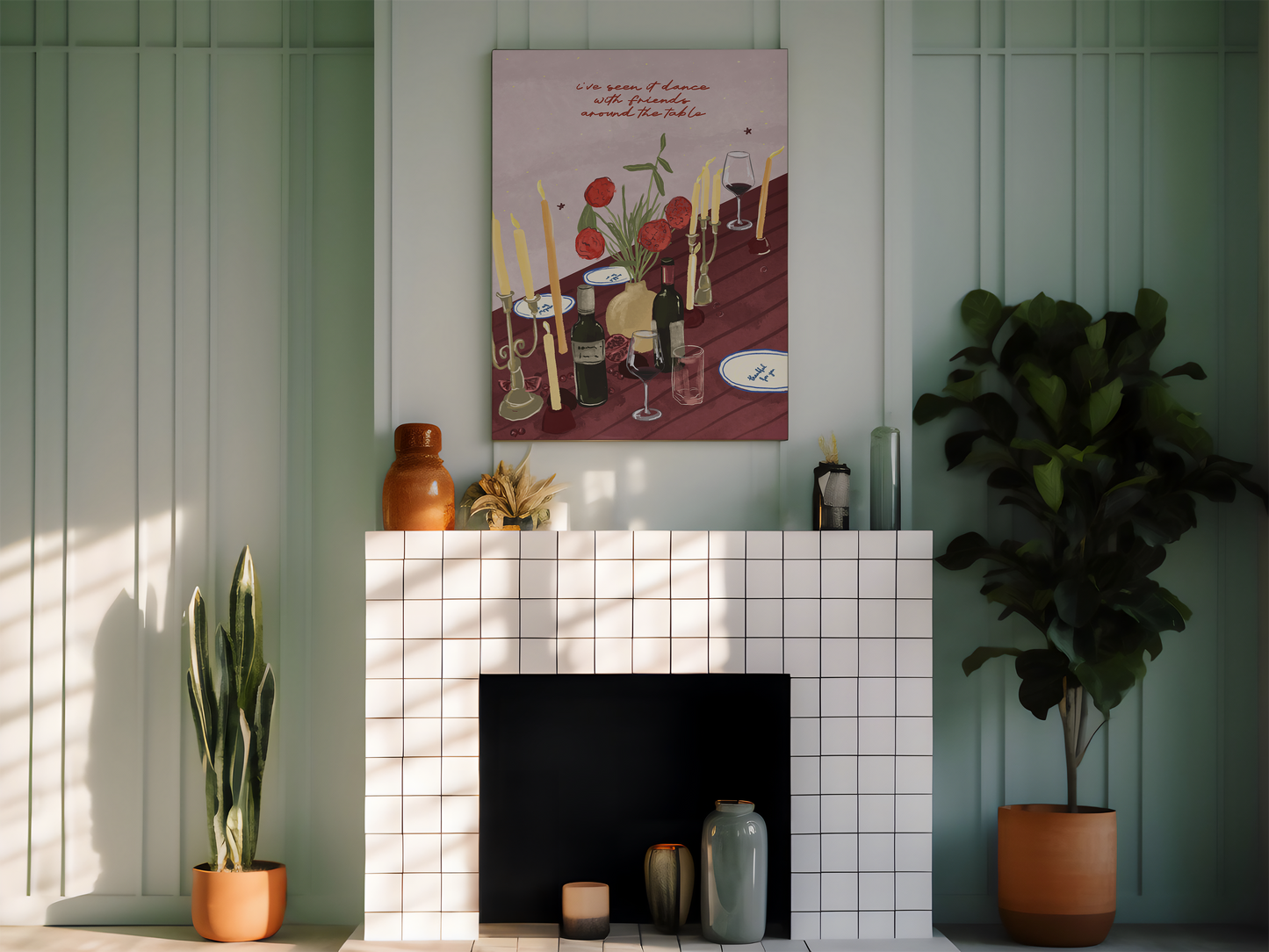 I've Seen It Dance With Friends Around The Table Print