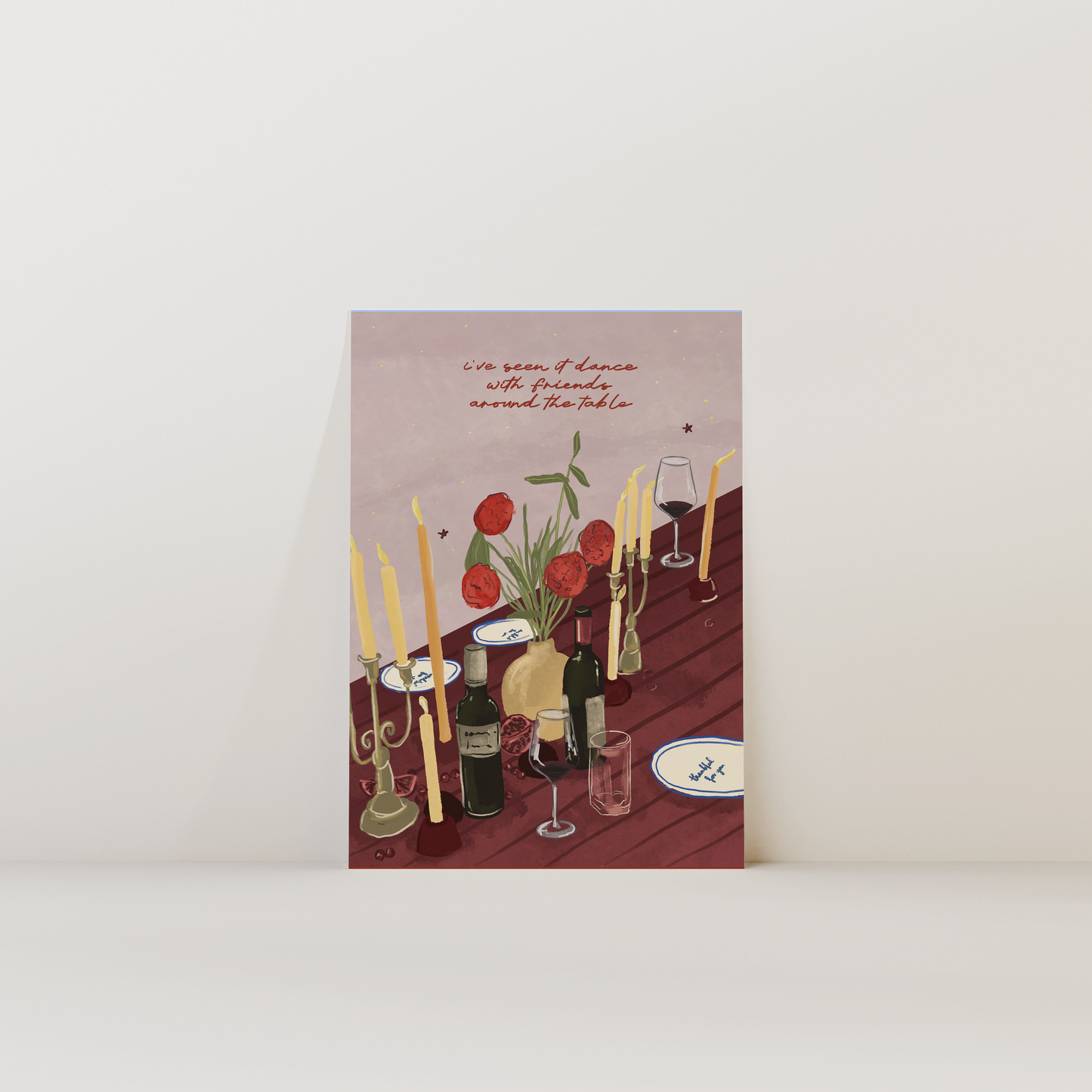 I've Seen It Dance With Friends Around The Table Print