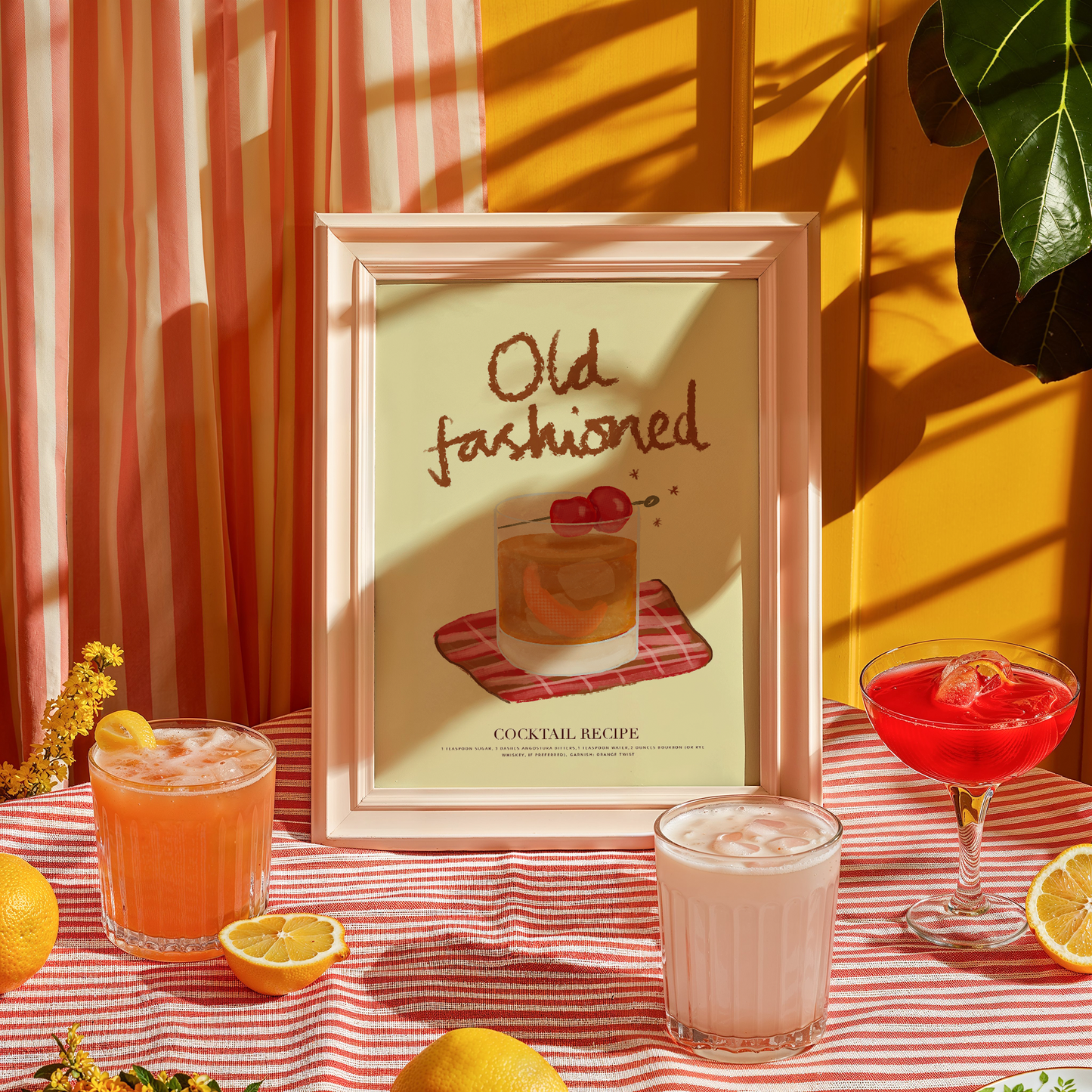 Old Fashioned Cocktail Print