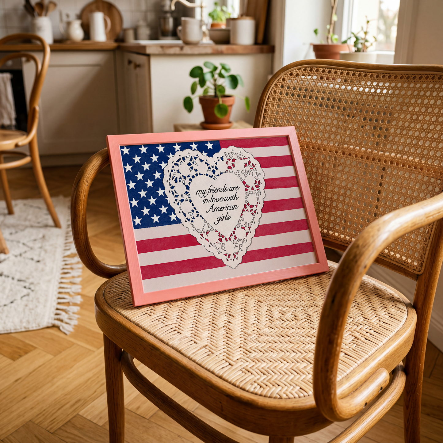 My Friends Are In Love With American Girls Print