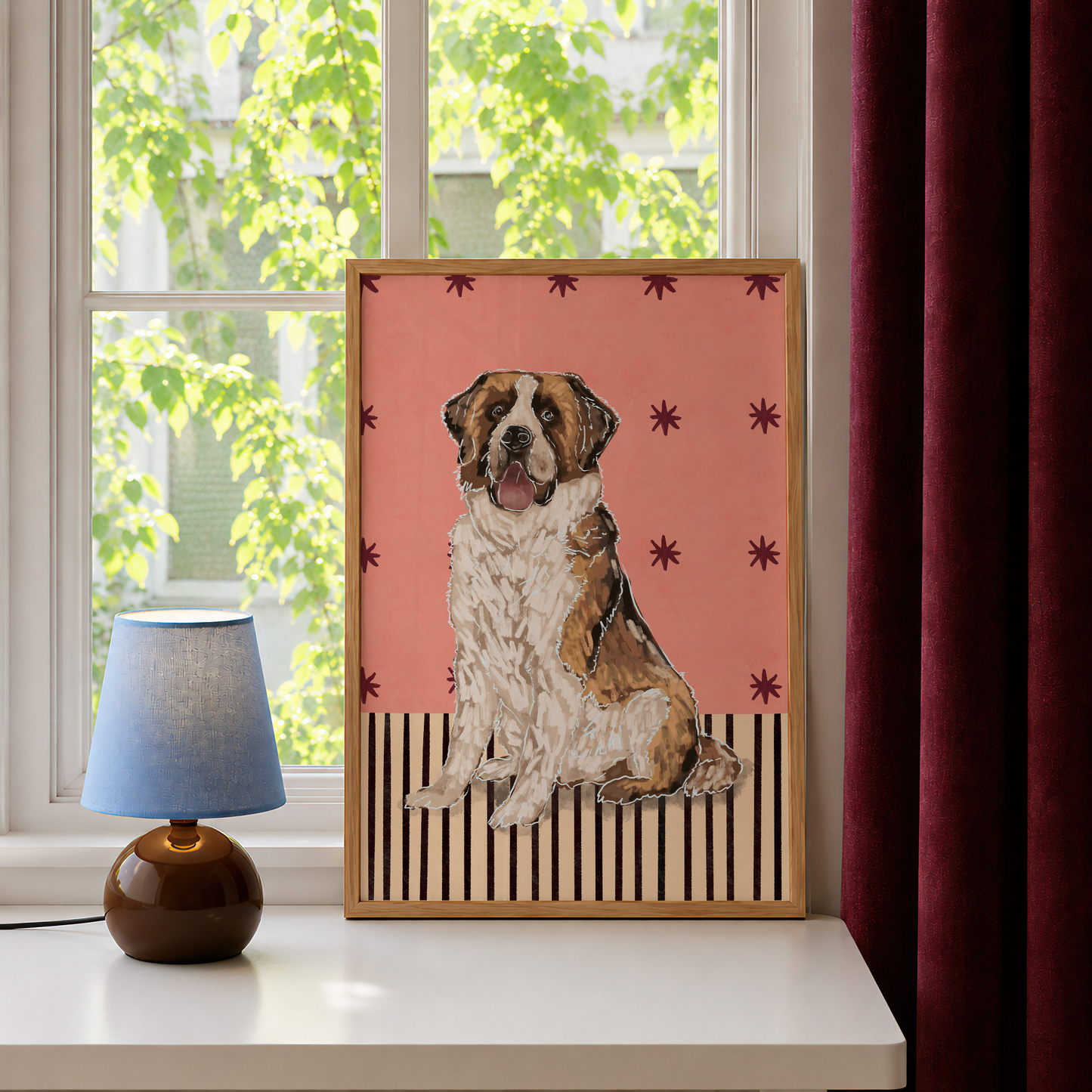 St. Bernard Dog Print