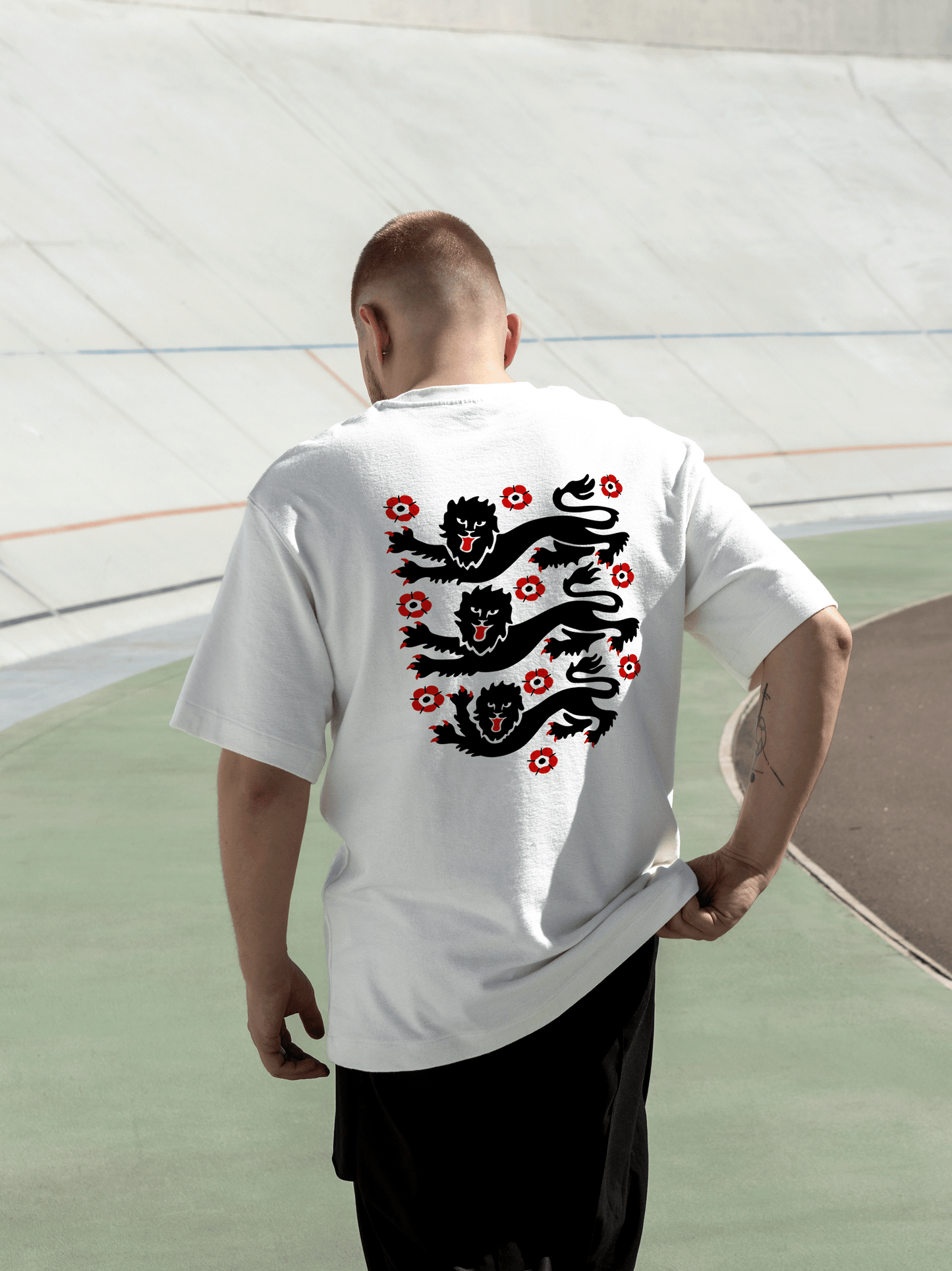 Three Lions & Roses Oversized T-Shirt