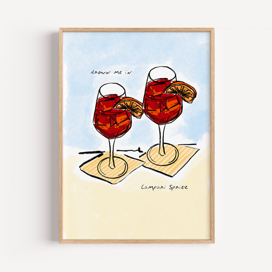 Drown me in Campari Spritz Print