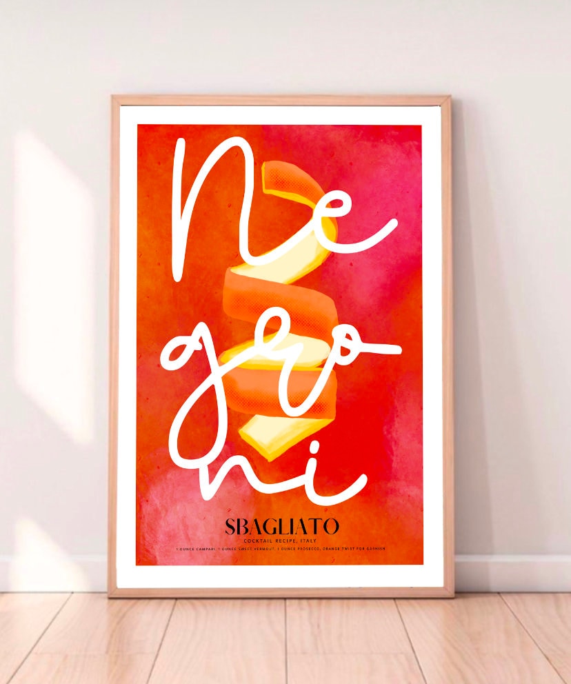 Negroni Sbagliato With Prosecco Print