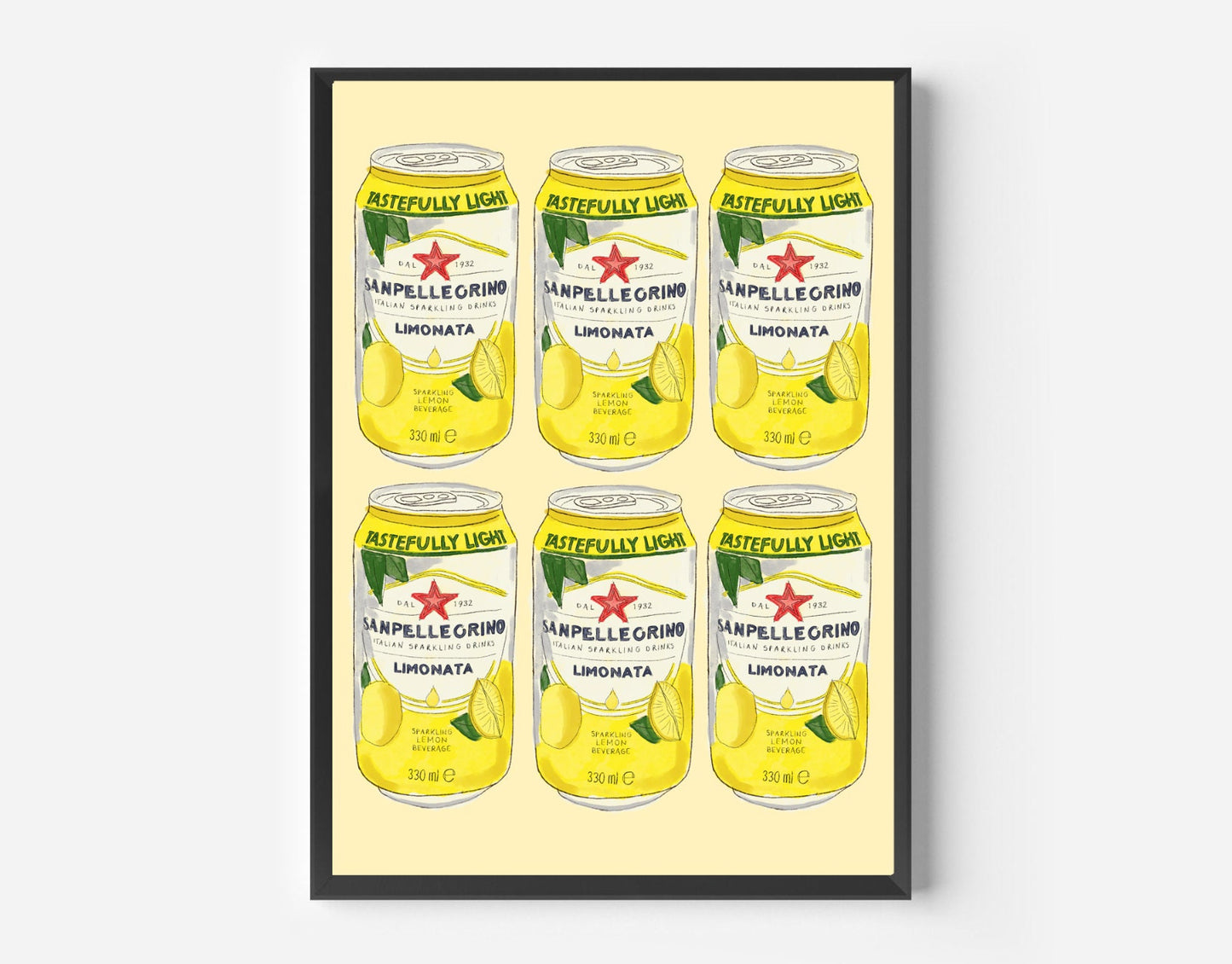 Sanpellegrino Limonata Cans Print